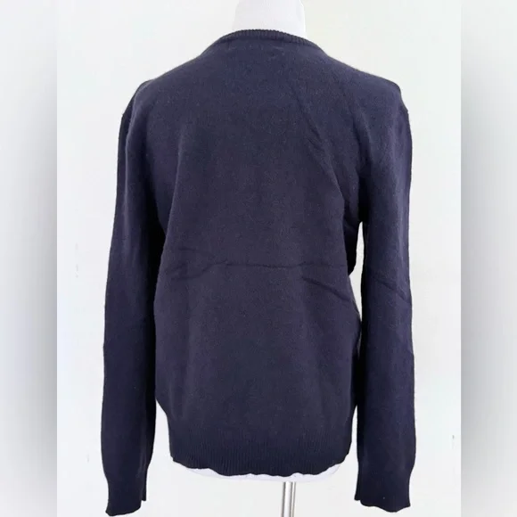 POLO - RALPH LAURENVintage Navy V-Neck Wool Sweater. Sz. M